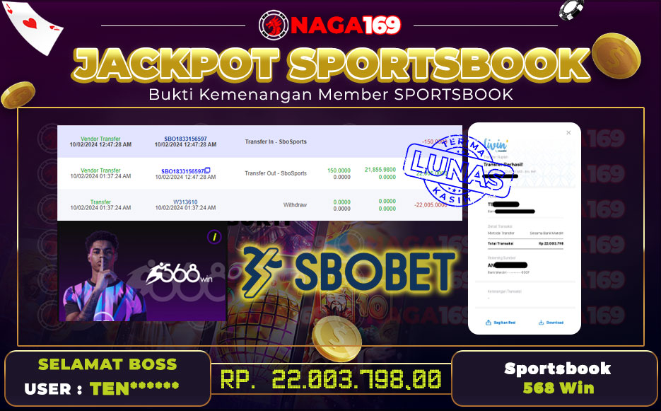 Jackpot Sbo Sports IDR22003798,- SUKSES