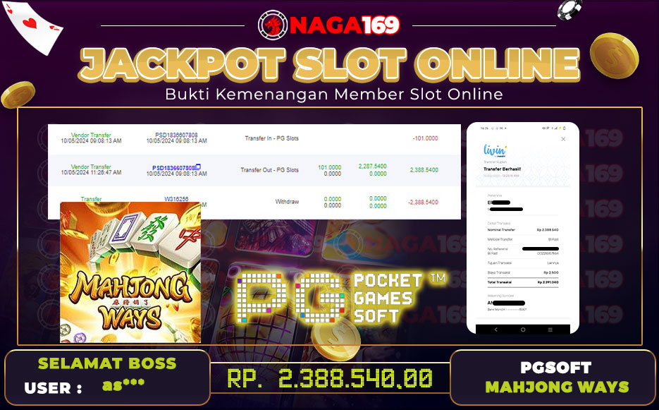 Jackpot Mahjong Ways IDR2388540,- SUKSES