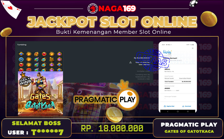 Jackpot GETES OF GATOTKACA IDR18000000,- SUKSES