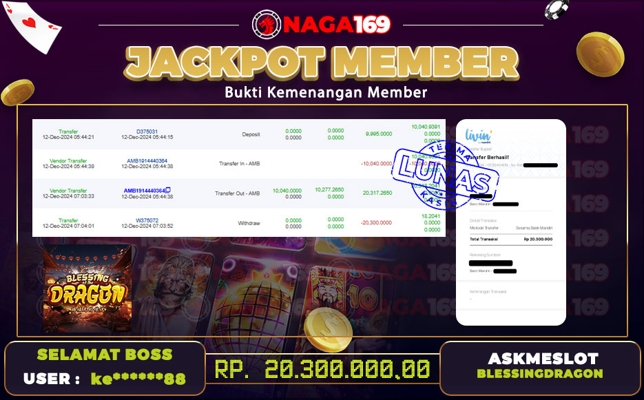 Jackpot ASKMESLOT IDR20300000,- SUKSES