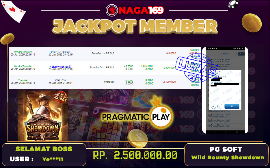 Jackpot PG SOFT IDR2500000,- SUKSES