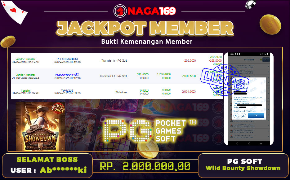 Jackpot PG SOFT IDR2000000,- SUKSES