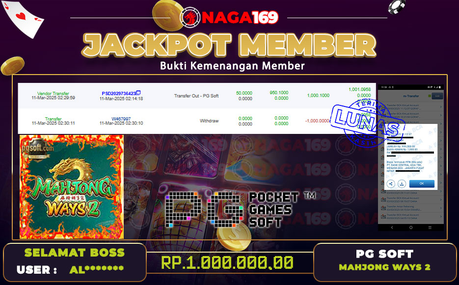Jackpot PG SOFT IDR1000000,-
