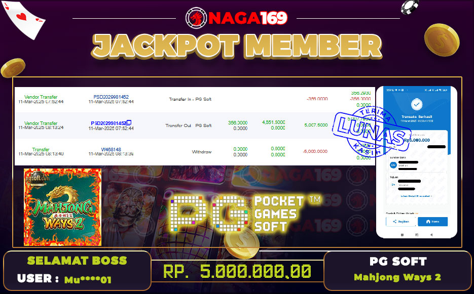 Jackpot PG SOFT IDR5000000,-