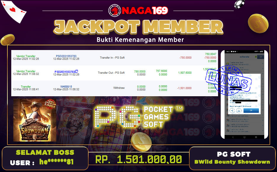 Jackpot PG SOFT IDR1501000,-