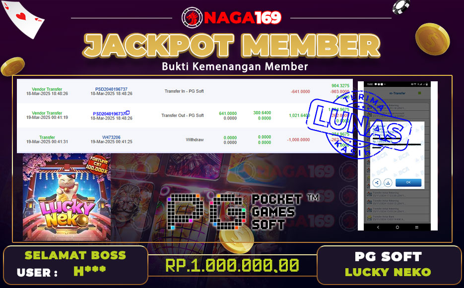 Jackpot PG SOFT IDR1000000,-