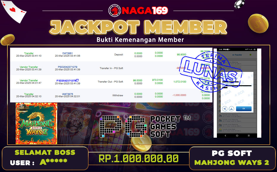 Jackpot PG SOFT IDR1000000,-