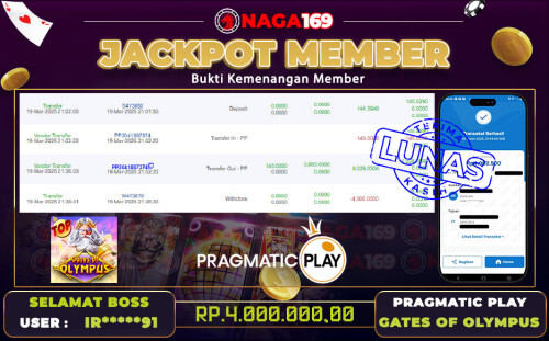 Jackpot PP - Gates of Olympus IDR4000000,-