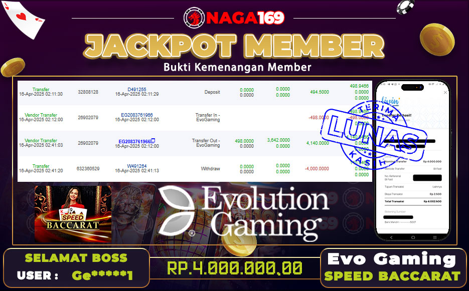 EVOLUTION GAMING - SPEED BACCARAT