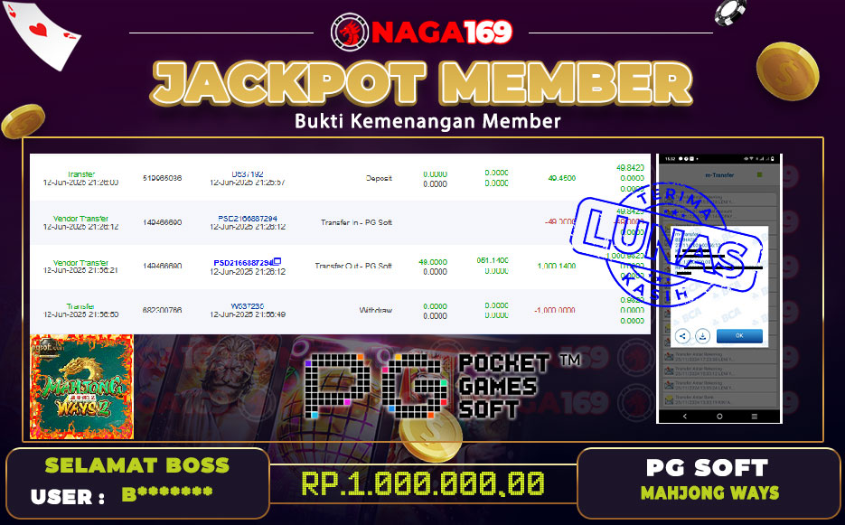 Jackpot PG SOFT IDR1000000,-